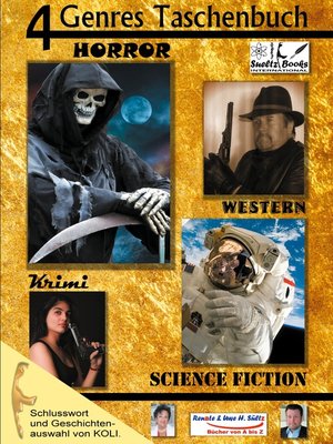 cover image of 4 Genres Taschenbuch Krimi Sci-FI Horror Western
